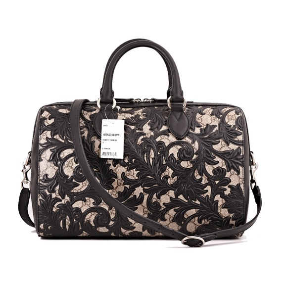 New Gucci Large Arabesque Gg Supreme Satchel - Picture 3 of 8